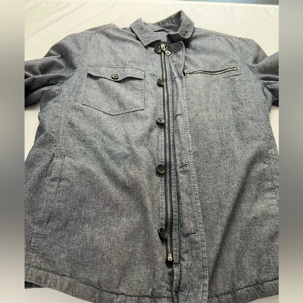 Banana Republic Blue Chambray Cotton Fall Winter Outdoor Activewear Jacket
